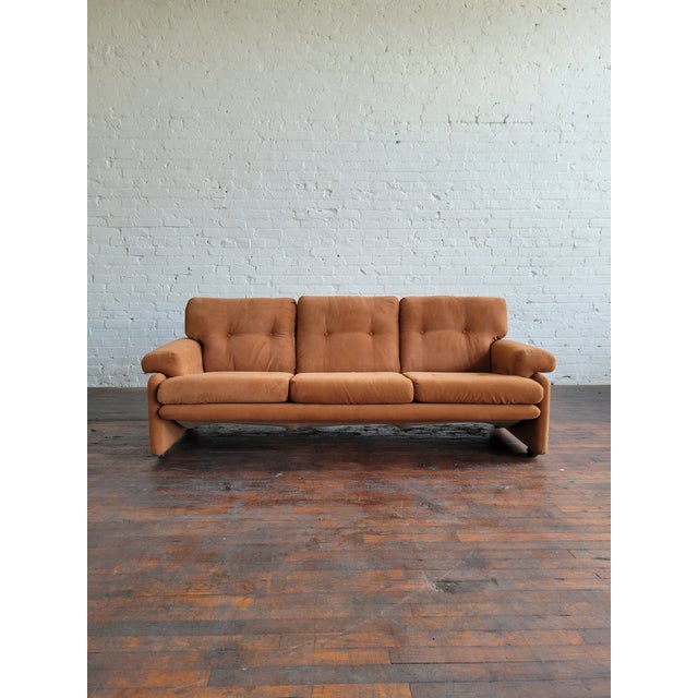 1970s Coronado sofa by Afra & Tobia Scarpa for B&B Italia in original cinnamon microsuede. A classic! Originally designed...