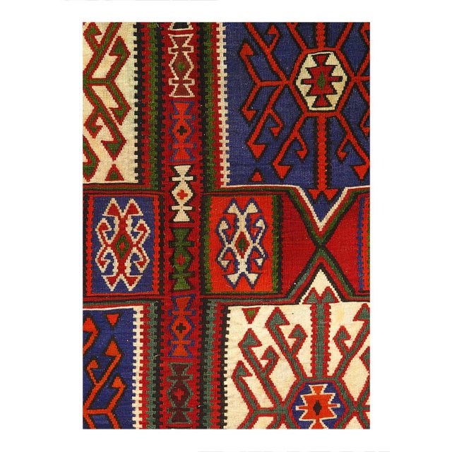 Vintage Kilim rug. Hand knotted. 100% Lamb’s wool and lamb’s wool pile. Flat weave. This collection complements any room...