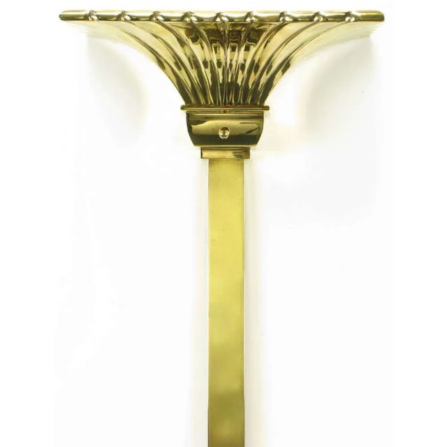 Chapman Manufacturing Company Chapman Lighting Brass Empire Style Wall Mounted Torchiere For Sale - Image 4 of 8