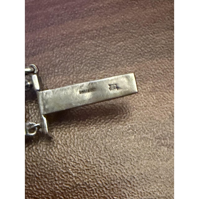 Art Deco Marcasite and Black Onyx Bracelet For Sale In New York - Image 6 of 6