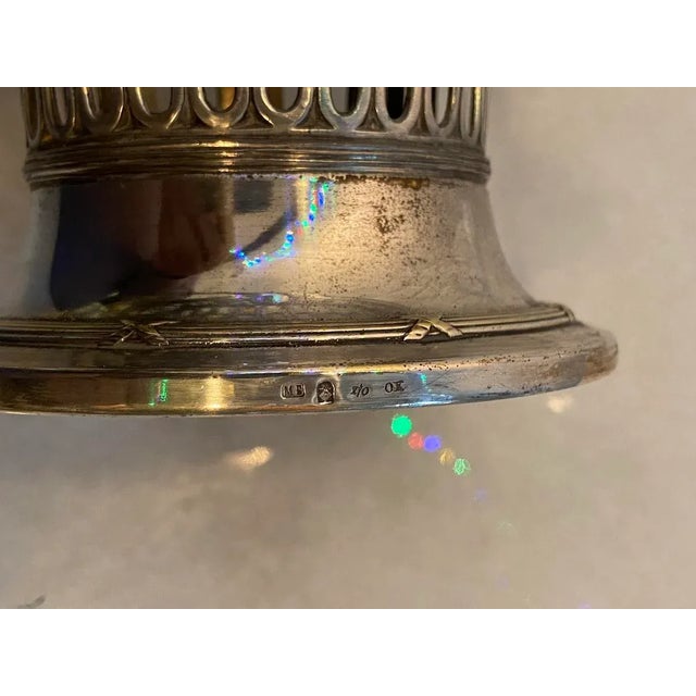 19thC Silver Plate Flower Basket W/Glass Insert - Antique For Sale - Image 17 of 18