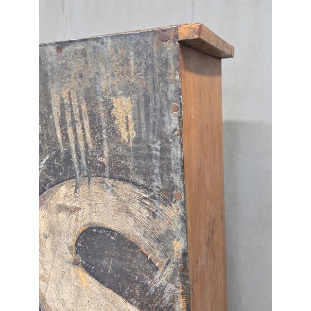 Vintage Rustic Primitive Handmade Pine Bookcase With Metal Backing For Sale - Image 13 of 15