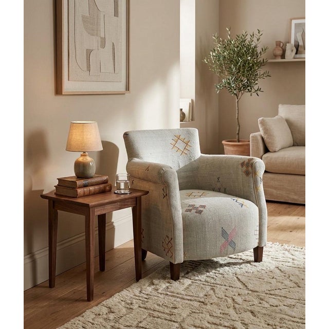 Handcrafted Moroccan Sabra Silk Club Chair - Marrakech For Sale - Image 11 of 12