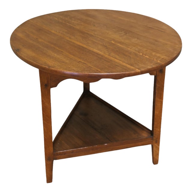 Georgian English Oak Cricket Table, 1800 For Sale