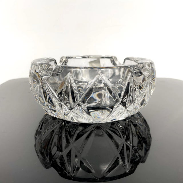Handcut Polish Crystal Ashtray For Sale - Image 4 of 8
