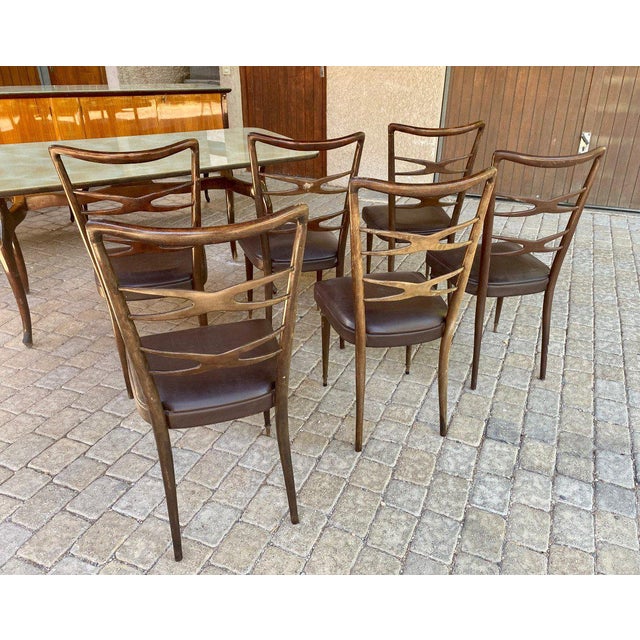 Vintage Italian Dining Room Set, 1960s, Set of 8 For Sale - Image 9 of 13