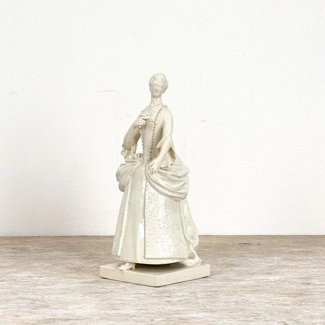 White Circa 1880 Porcelain Figures, France, a Pair For Sale - Image 8 of 10