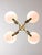 Mid-Century Modern Italian Brass and Opaline Chandelier For Sale - Image 12 of 17