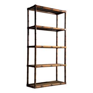 Faux Bamboo Bookcase, 1980s For Sale