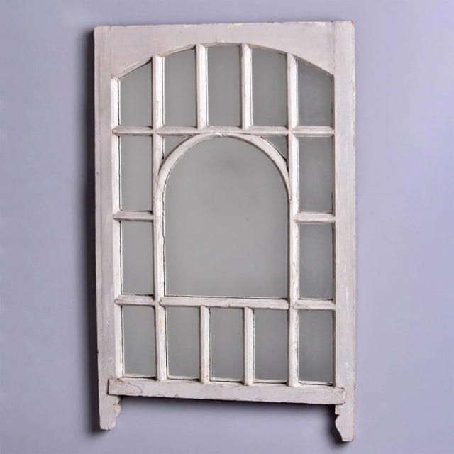 Early 20th Century English White Painted Window Frame Mirror For Sale - Image 12 of 12
