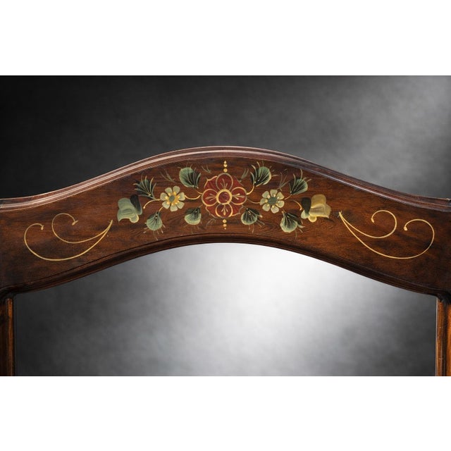 Victorian Mid 20th Century Hand-Painted Victorian Revival Cheval Mirror – Solid Wood Freestanding Floor Mirror For Sale - Image 3 of 11