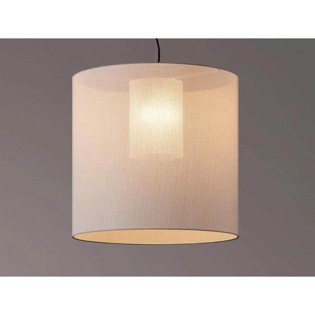 Contemporary White Moaré L Pendant Lamp by Antoni Arola For Sale - Image 3 of 7