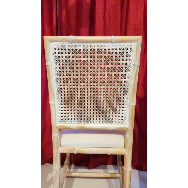 Klismos & Faux Bamboo Distressed Greecian Plaster Style Finish Dining Chairs, 2 Klismos End Chairs, 6 Bungalow 5 Aubrey Side Chairs For Sale - Image 16 of 18