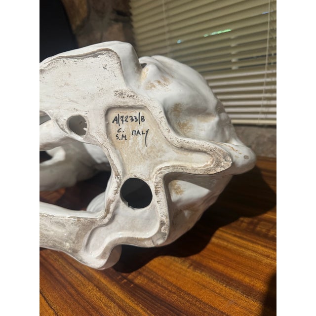 Italian Life-Size, Ceramic Sculpture of Greyhound For Sale - Image 15 of 16