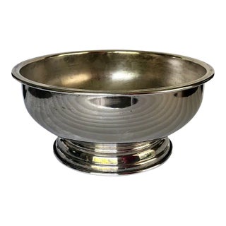 Large Vintage Revere-Style Silverplate Bowl For Sale