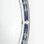 Mid-Century Venetian Glass Reverse-Etched Oval Mirror W/ Sapphire Blue Border For Sale - Image 12 of 16