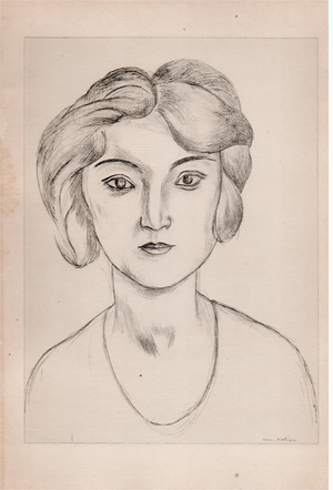 Matisse, Girl, Original Lithograph, 1920