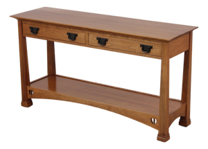 Stickley Highlands Mission Cherry 2 Drawer Sofa Table