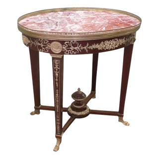 Empire French Oval Centre Table, 1900 For Sale