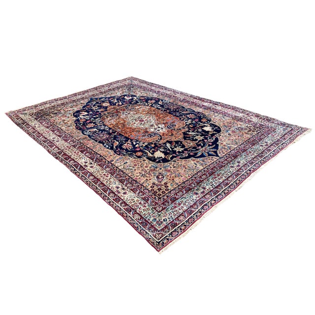Antique Kirman Lavar Rug in Wool, 1890s For Sale - Image 3 of 18