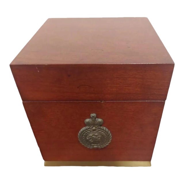 Vintage Wood and Brass Bombay Company Box For Sale