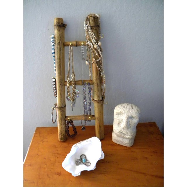 Vintage Boho Bamboo Ladder Jewelry Display For Sale In San Francisco - Image 6 of 10