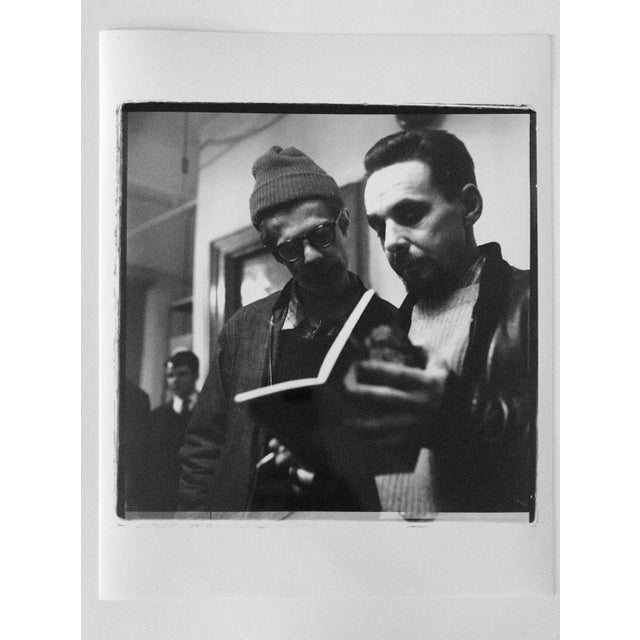 1960s Fred McDarrah, Signed Silver Gelatin Photograph Peter Orlovsky, Herbert Huncke Beatnik Photo For Sale - Image 5 of 5