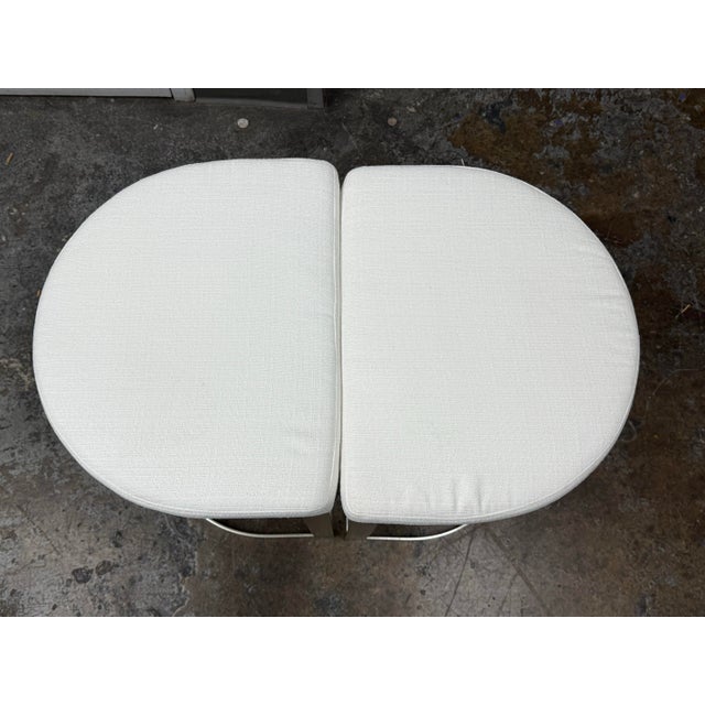 White Uttermost Ivanna Counter Stools, Pair For Sale - Image 8 of 12