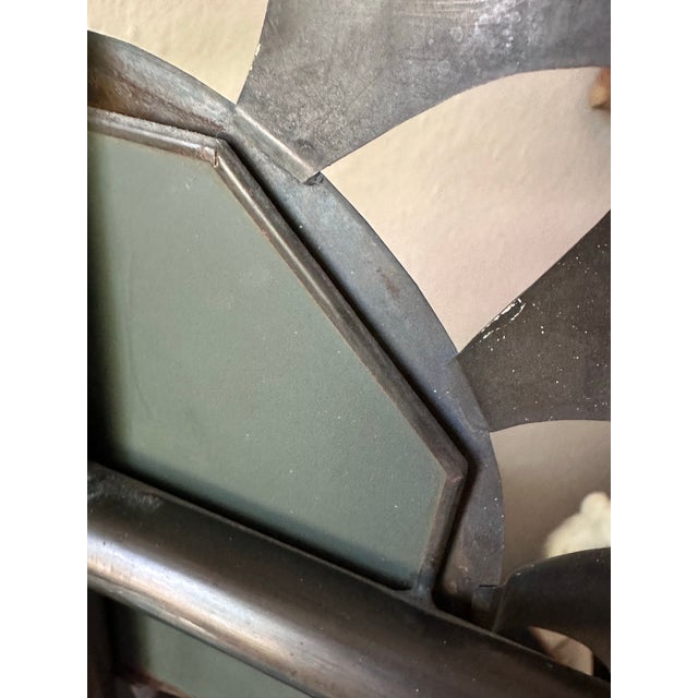 Mid-Century Mexican Tin Candelabra With Sunburst Mirror & Embossed Details For Sale - Image 11 of 12