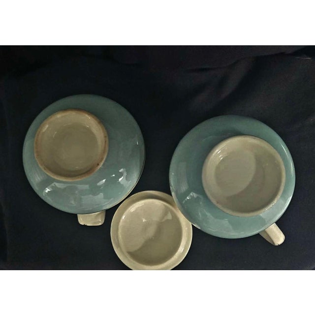 Aqua 1950s Viking Sugar & Creamer Set in 'Viking Wheat' Pattern by International For Sale - Image 8 of 8