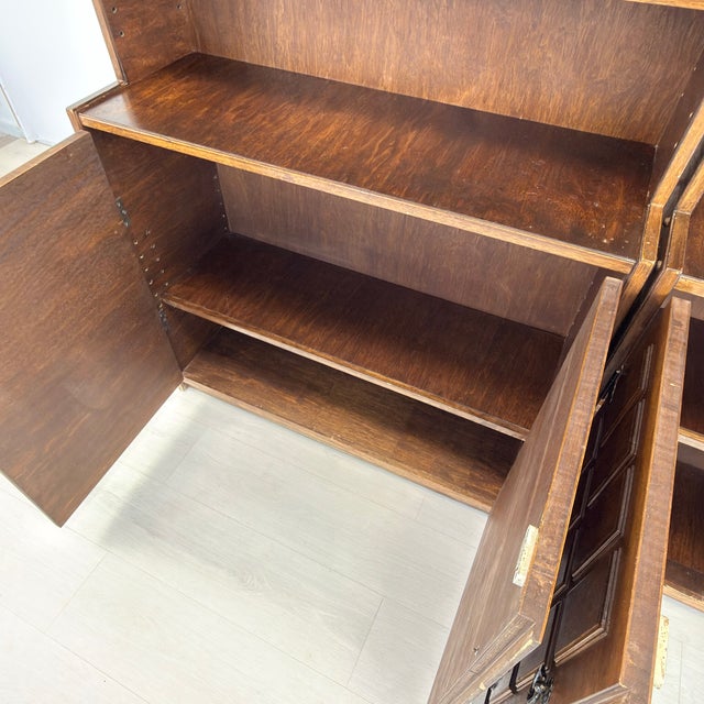 Wood Dutch Brutalist Shelving Units - A Pair For Sale - Image 7 of 13