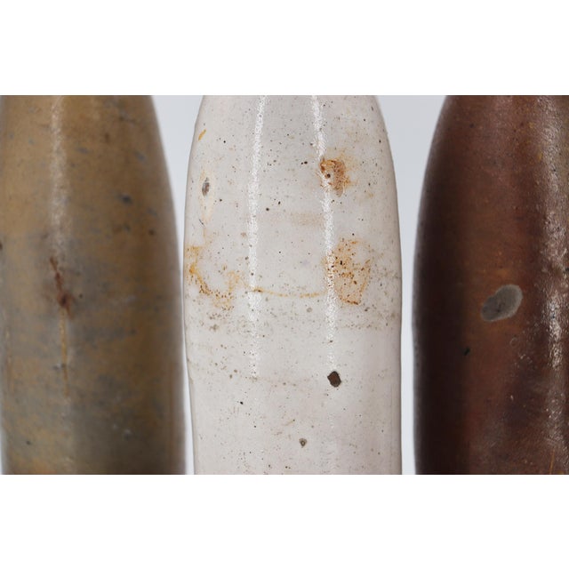 19th Century 19th Century Antique German Set of Large Four Stoneware Beer Bottles For Sale - Image 5 of 15