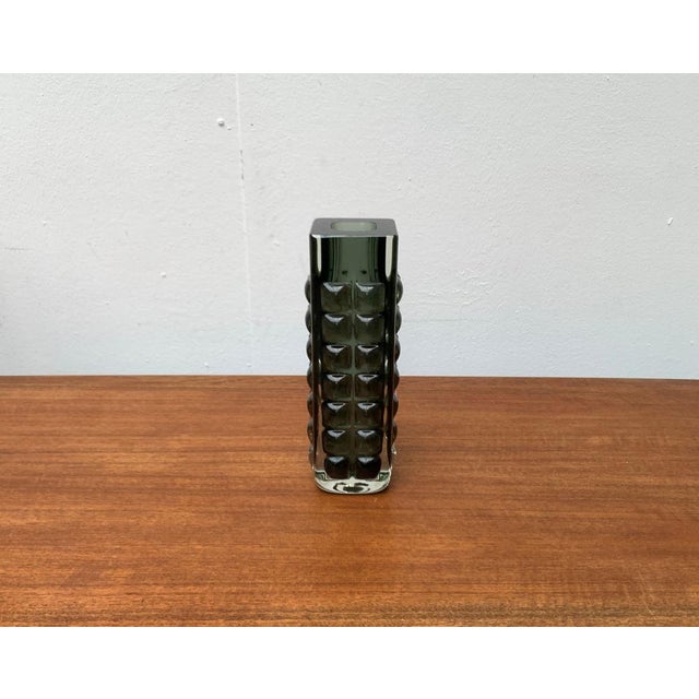 Mid-Century Space Age Brutalist Block Bubble Glass Vase by Horst Tüselmann for Ichendorf Glashütte, 1960s For Sale - Image 11 of 18