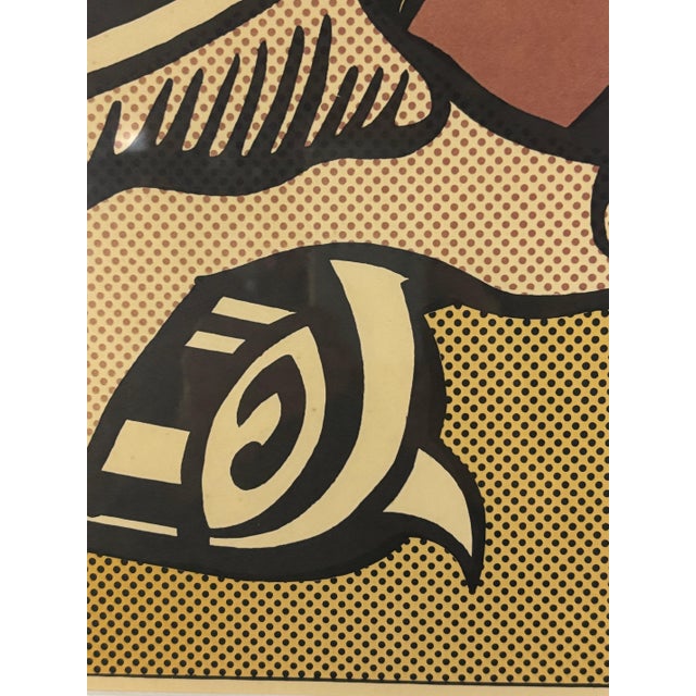Mid-Century Modern After Roy Lichtenstein Hand & Foot Print, Framed For Sale - Image 3 of 8