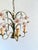 Italian Pink Glass Floral Chandelier with Gilt Tole Leaves from Banci Firenze, 1970s For Sale - Image 12 of 16