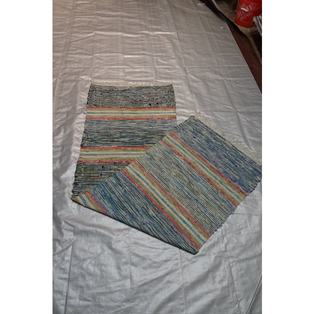 Rag Rug Swedish Mid Century For Sale - Image 4 of 8