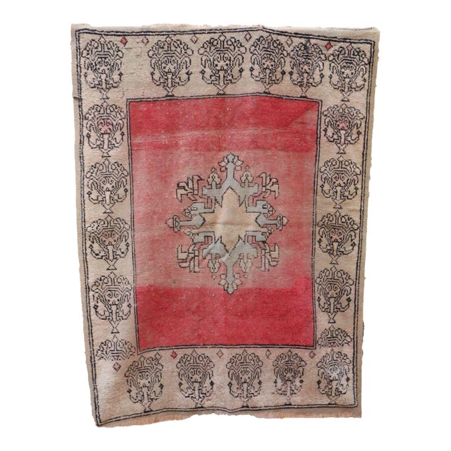Vintage Moroccan Rug - 4'6" X 6'0" Ft For Sale