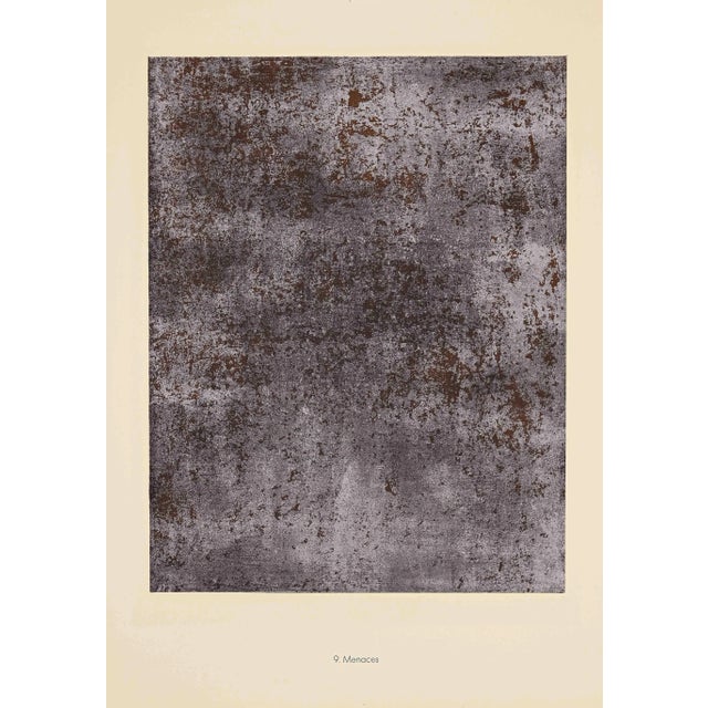 Menaces is an original lithograph on watermarked paper ''Arc''. Abstract composition realized by the French artist Jean...