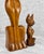 Brown Mid-Century 17" Teak Siamese Cat Carved Sculpture - A Pair For Sale - Image 8 of 9