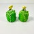 1970s 1970s Vintage Boho Chic Hollywood Regency Lettuce Leaf Salt & Pepper Shakers - A Pair. For Sale - Image 5 of 11