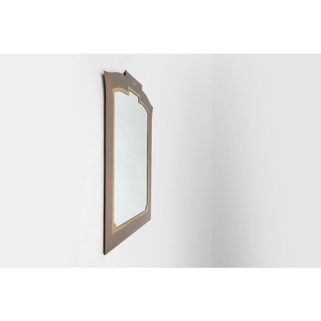 Mid-Century Modern Graphical Mirror from Belgo Chrome, Belgium, 1980s For Sale - Image 3 of 11