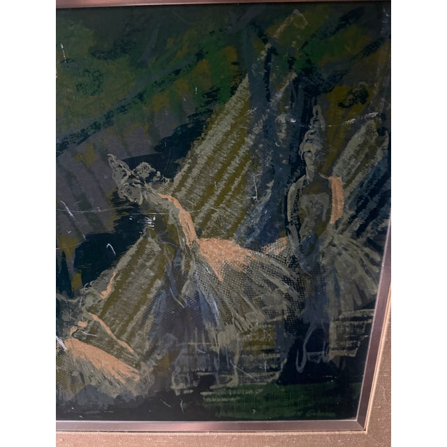 1950s Vintage Ann Cochran Ballerina, Ballet, "Original Serigraph" – Classic Art Series – Large Mid-Century Framed Wall Art For Sale - Image 5 of 10