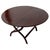 Danish Circular Handcrafted Foldable Mahogany Coffee Table, 1960s For Sale - Image 11 of 11