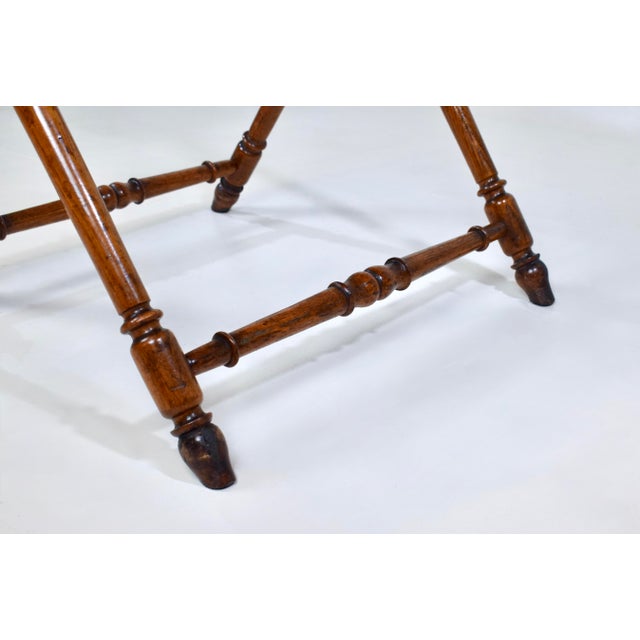 19th Century English Tiger Oak Butler's Tray Table For Sale - Image 10 of 15
