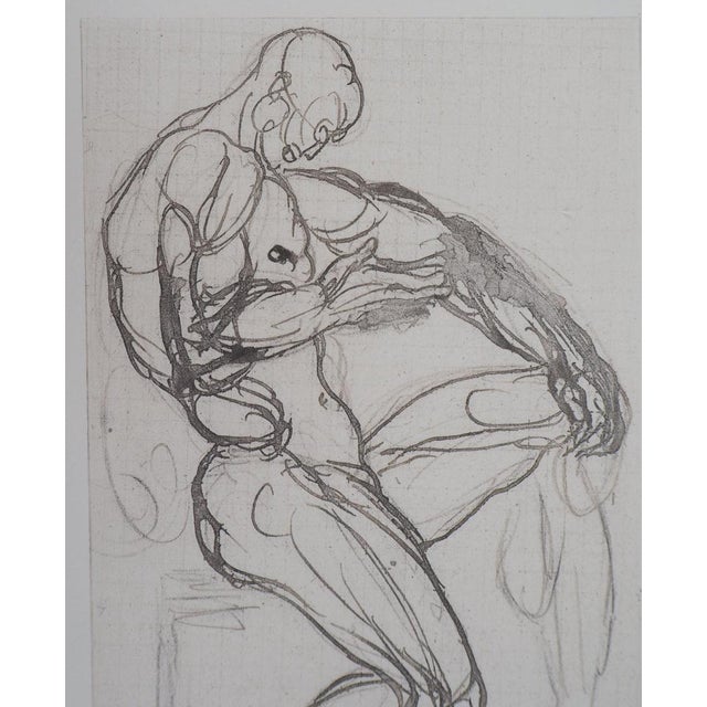Auguste Rodin, Figure de damné, Etching For Sale - Image 3 of 6