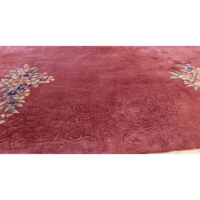 Textile Antique Art Deco Chinese Rug For Sale - Image 7 of 9