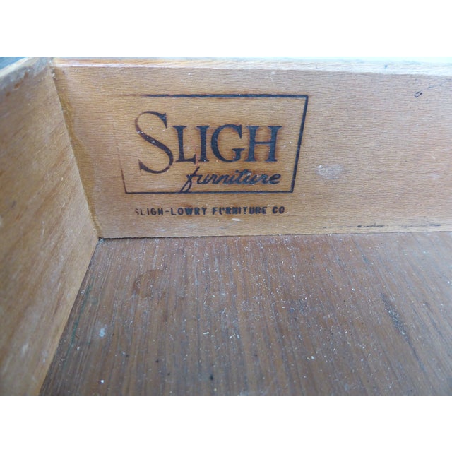 Mid-Century Lady's Knotted Pine Desk by Sligh Lowry Furniture Co. For Sale - Image 11 of 17