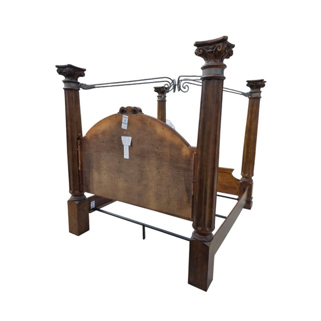 Tall Traditional King Four Poster Bed, 83”h For Sale - Image 6 of 9