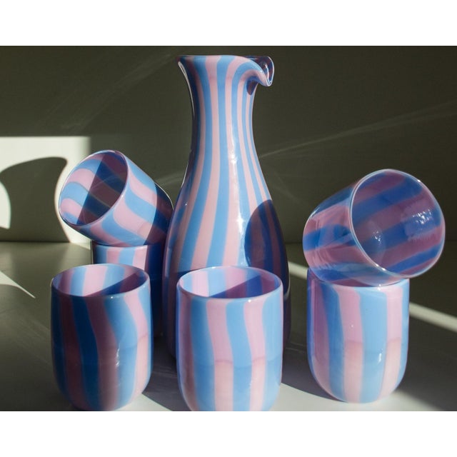 Italian Art Glass Service by Mariana Iskra for Ribes Studio, 2004, Set of 7 For Sale - Image 9 of 18