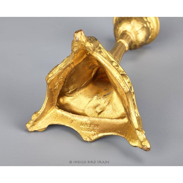 Early 1900's Art Nouveau American Candlestick Holders - Set of 2 For Sale - Image 10 of 10